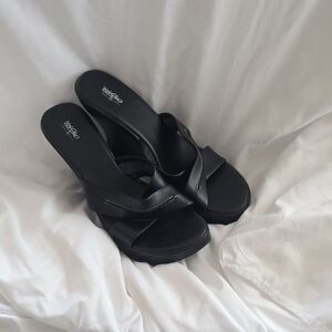 Mossimo Supply Co. Black Platform Sandals